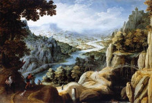 Копия картины "mountainous river landscape" художника "верхахт тобиас"