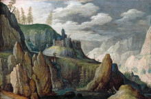 Картина "mountainous landscape" художника "верхахт тобиас"