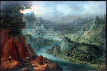 Репродукция картины "mountainous landscape with river" художника "верхахт тобиас"