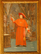 Репродукция картины "cardinal, reading a letter" художника "вибер жан жорж"