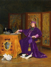 Репродукция картины "the wrath of the bishop" художника "вибер жан жорж"
