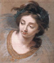 Копия картины "woman&#39;s head" художника "виже-лебрен элизабет луиза"