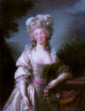 Репродукция картины "portrait of madame du barry" художника "виже-лебрен элизабет луиза"