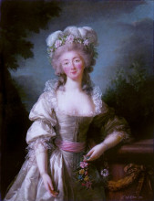 Копия картины "portrait of madame du barry" художника "виже-лебрен элизабет луиза"