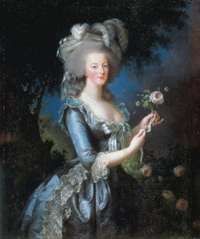 Репродукция картины "queen marie antoinette of france" художника "виже-лебрен элизабет луиза"