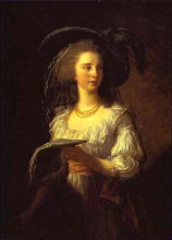 Репродукция картины "the duchess de polignac" художника "виже-лебрен элизабет луиза"
