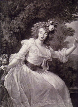 Копия картины "portrait of french actress louise rosalie dugazon" художника "виже-лебрен элизабет луиза"