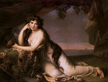 Репродукция картины "lady hamilton as ariadne" художника "виже-лебрен элизабет луиза"