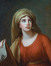 Копия картины "lady hamilton as the persian sibyl" художника "виже-лебрен элизабет луиза"