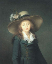 Копия картины "portrait of elisaveta alexandrovna demidova, nee stroganova" художника "виже-лебрен элизабет луиза"