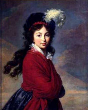 Копия картины "the grand duchesse anna feodorovna" художника "виже-лебрен элизабет луиза"