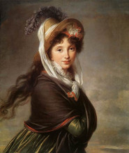 Копия картины "portrait of a young woman" художника "виже-лебрен элизабет луиза"