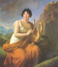 Копия картины "portrait of madame de stael as corinne" художника "виже-лебрен элизабет луиза"