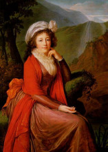 Репродукция картины "countess bucquoi" художника "виже-лебрен элизабет луиза"
