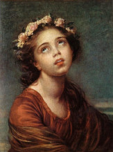 Копия картины "the daughter&#39;s portrait" художника "виже-лебрен элизабет луиза"