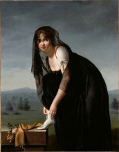 Копия картины "une &#233;tude de femme d&#39;apr&#232;s nature (portrait de madame soustras)" художника "вильер мари-дениз"