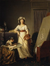 Копия картины "atelier of a painter" художника "вильер мари-дениз"