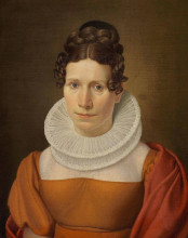 Репродукция картины "portrait of faktor fjellerups kone" художника "вильхельм эккерсберг кристофер"