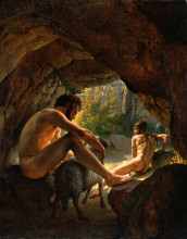 Картина "ulysses fleeing the cave of polyphemus" художника "вильхельм эккерсберг кристофер"