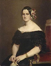 Репродукция картины "maria cristina di borbone, princess of the two sicilies" художника "винтерхальтер франц ксавер"