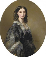 Копия картины "portrait of princess elizaveta alexandrovna tchernicheva" художника "винтерхальтер франц ксавер"