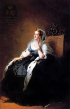 Картина "portrait of eug&#233;nie, empress of the french" художника "винтерхальтер франц ксавер"