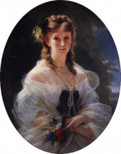 Картина "sophie trobetskoy, duchess of morny" художника "винтерхальтер франц ксавер"