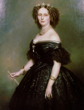 Копия картины "portrait of queen sophie of netherlands, born sophie of w&#252;rttemberg" художника "винтерхальтер франц ксавер"