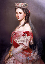 Копия картины "portrait of charlotte of belgium" художника "винтерхальтер франц ксавер"