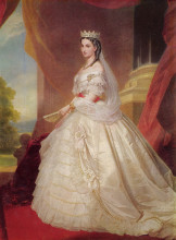 Картина "portrait of charlotte of belgium" художника "винтерхальтер франц ксавер"