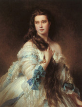 Копия картины "portrait of madame rimsky-korsakov, varvara dmitrievna mergassov" художника "винтерхальтер франц ксавер"