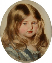 Картина "study for a portrait of princess amalie of saxe-coburg-gotha" художника "винтерхальтер франц ксавер"