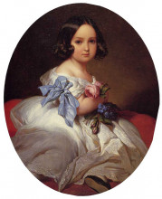 Репродукция картины "princess charlotte of belgium" художника "винтерхальтер франц ксавер"