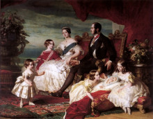 Репродукция картины "the royal family in 1846" художника "винтерхальтер франц ксавер"