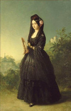 Репродукция картины "portrait of infanta luisa fernanda of spain, duchess of montpesier" художника "винтерхальтер франц ксавер"