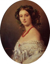 Репродукция картины "maria louise of wagram princess of murat" художника "винтерхальтер франц ксавер"
