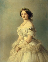 Репродукция картины "portrait of princess of baden" художника "винтерхальтер франц ксавер"