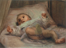Репродукция картины "my child tobias at six months" художника "висконти элисеу"