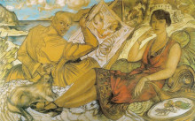 Репродукция картины "false woman. portrait of mrs. maryla grosmanowa with stanisław ignacy witkiewicz" художника "виткевич станислав игнаций"