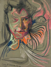 Копия картины "male portrait" художника "виткевич станислав игнаций"