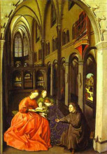 Репродукция картины "madonna and saints in a church" художника "виц конрад"