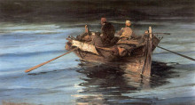 Копия картины "fishing boat" художника "воланакис константинос"