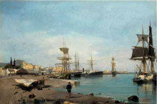 Копия картины "admiring the ships" художника "воланакис константинос"