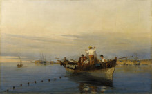 Копия картины "casting the nets" художника "воланакис константинос"