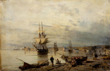 Картина "sunset at the seashore" художника "воланакис константинос"