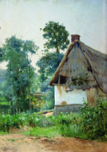 Копия картины "landscape with an abandoned house" художника "волков ефим"
