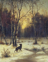 Картина "winter landscape" художника "волков ефим"