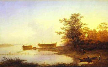 Репродукция картины "sunrise. in the suburbs of st. petersburg" художника "воробьёв максим"