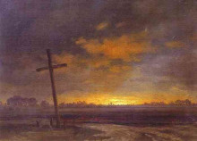 Картина "landscape with a cross. lithuania" художника "воробьёв максим"