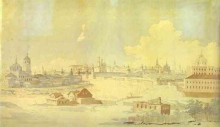 Репродукция картины "view from yauza on kremlin in moscow" художника "воробьёв максим"